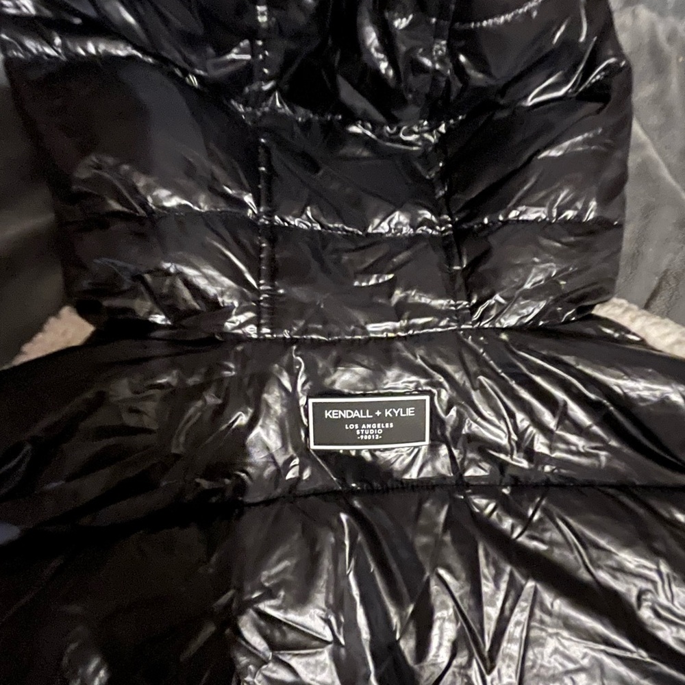 Kendall + Kylie Black Puffer Jacket